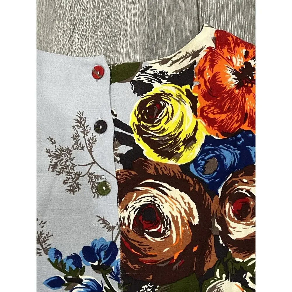 Boden Floral Top Boho Lagenlook Blouse Size 6 A003652